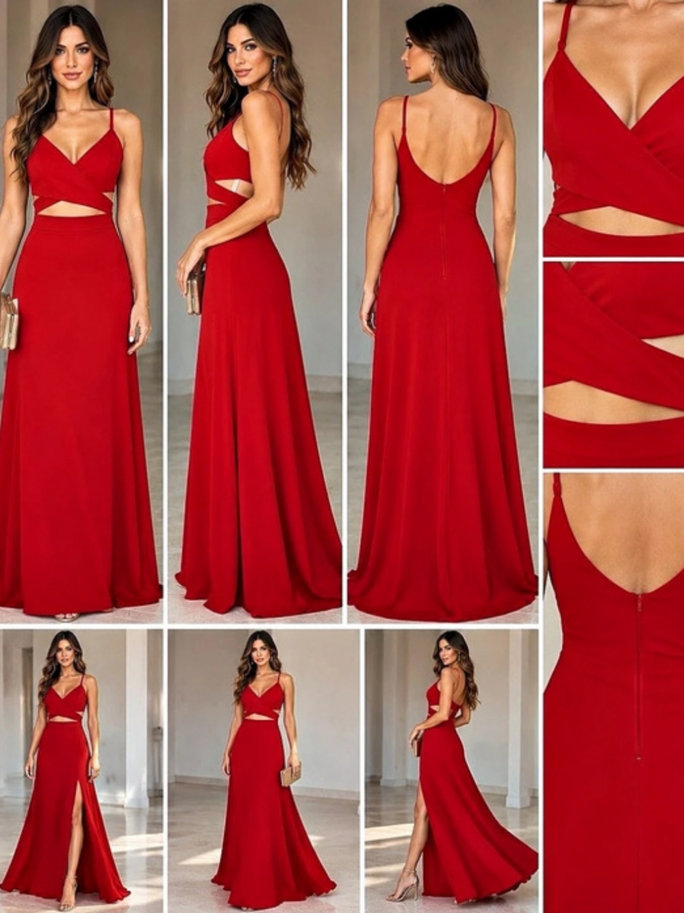 Red Maxi Dress - Premium-quality, fine fabric